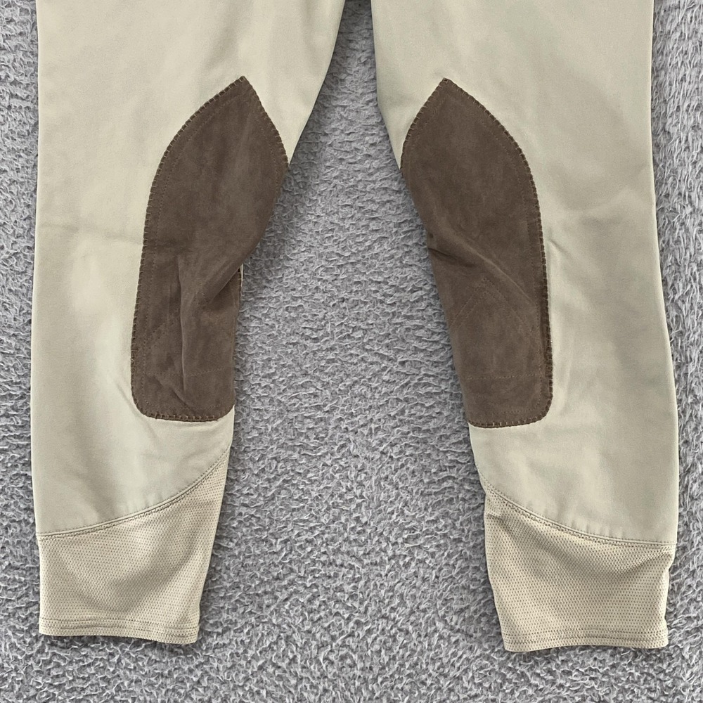 RJ Classics Riding Pants Womens 32R Beige Ankle Knee Patch Equestrian Gulf - Picture 3 of 14